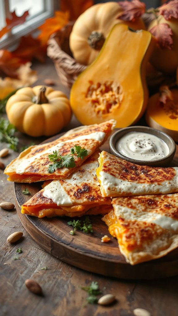 butternut squash goat cheese quesadillas butternut squash goat cheese quesadillas