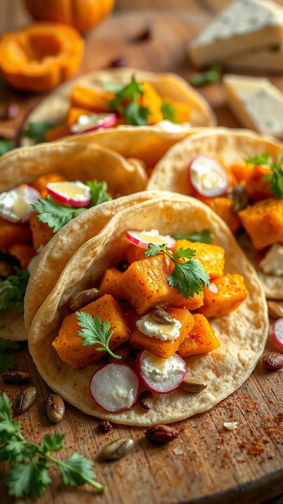 butternut squash goat cheese tacos butternut squash goat cheese tacos