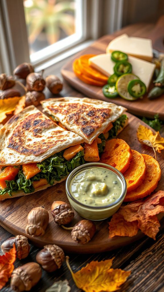 butternut squash kale quesadillas butternut squash kale quesadillas