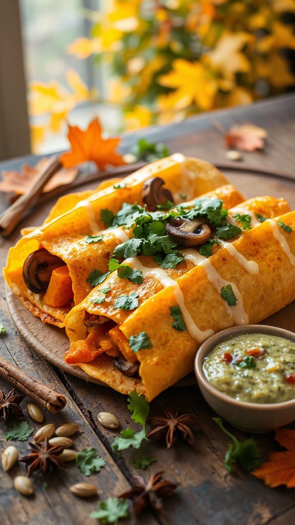 butternut squash mushroom enchiladas