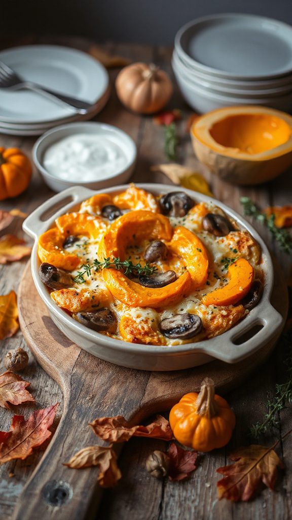 butternut squash mushroom gratin butternut squash mushroom gratin