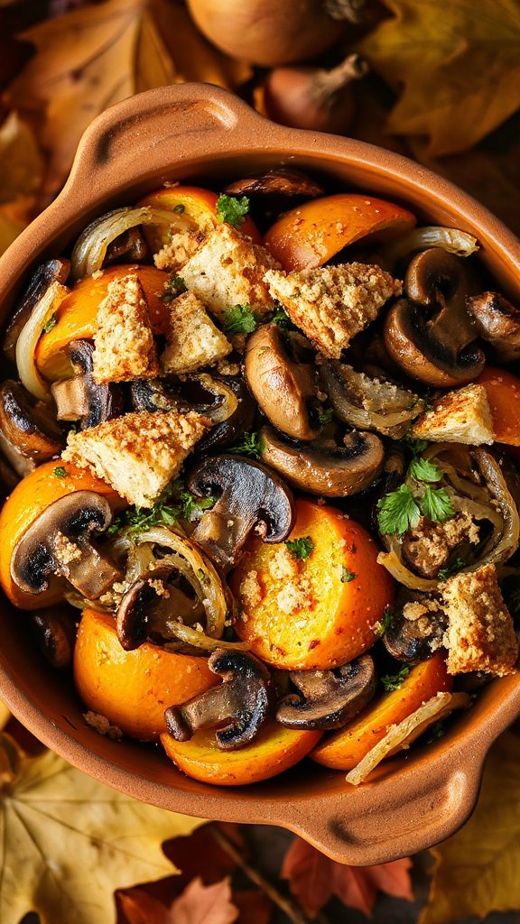 butternut squash mushroom gratin