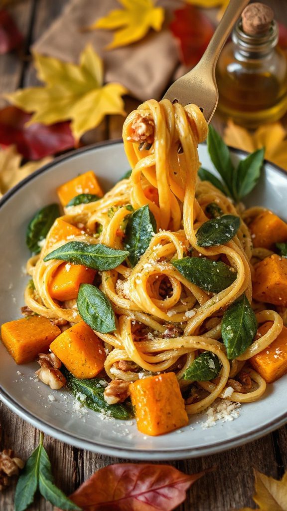 butternut squash pesto pasta