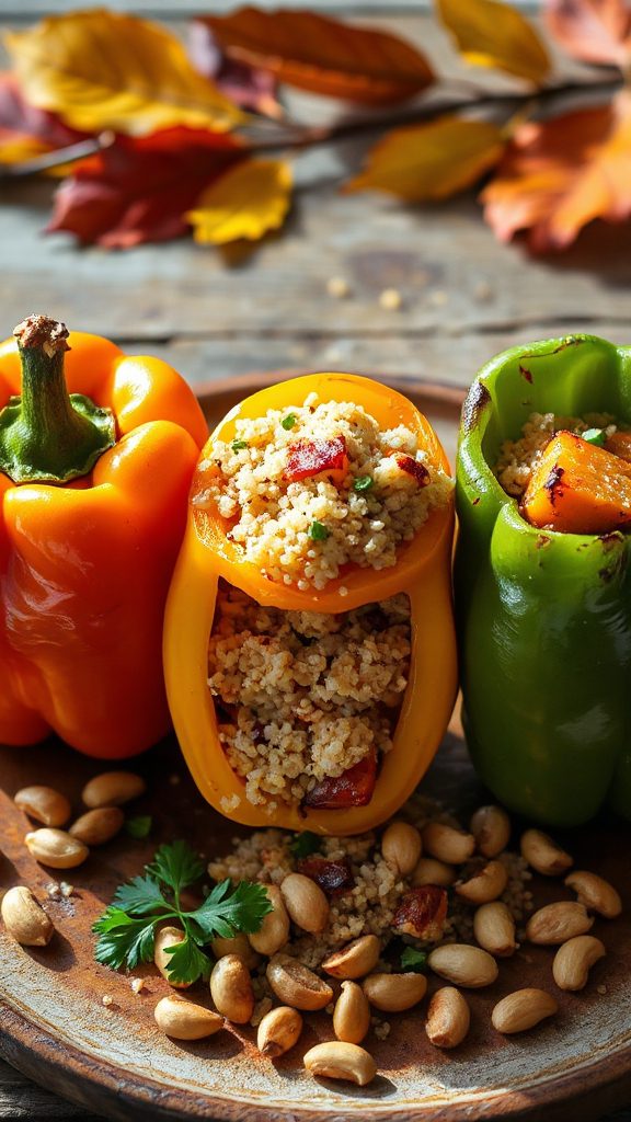 butternut squash quinoa stuffed peppers butternut squash quinoa stuffed peppers