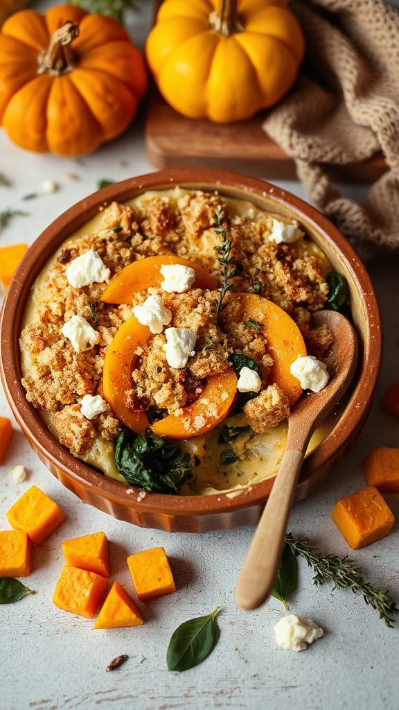 butternut squash spinach gratin butternut squash spinach gratin