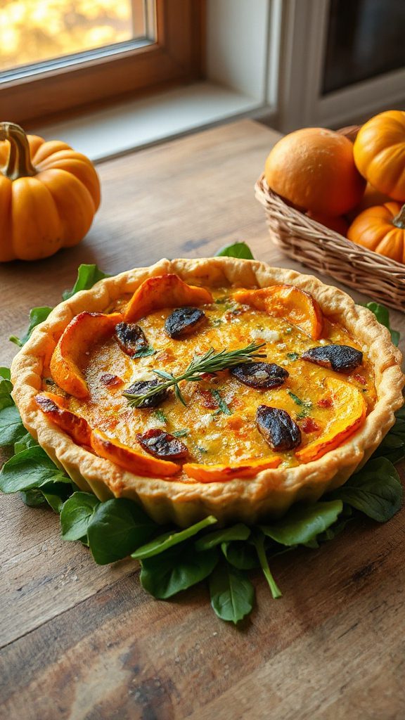 butternut squash spinach quiche