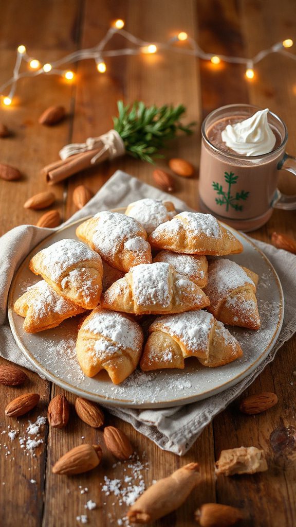 buttery almond crescent cookies