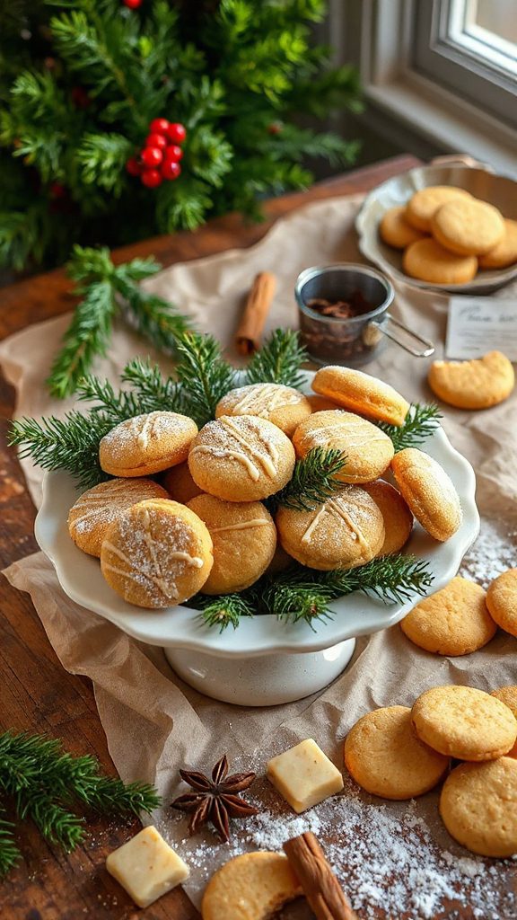 buttery almond iced cookies
