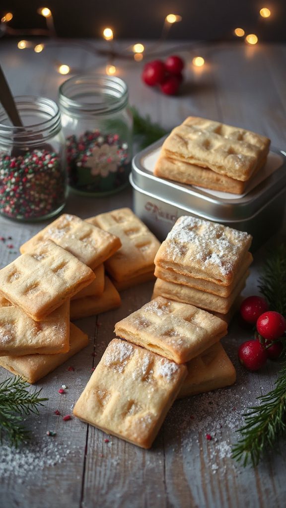 buttery crumbly shortbread cookies