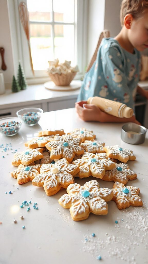 buttery crumbly snowflake cookies