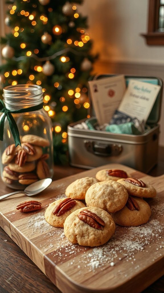 buttery pecan shortbread cookies