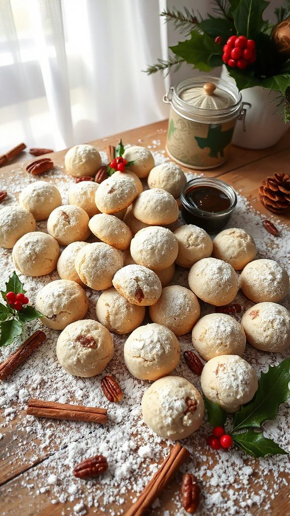 buttery pecan snowball cookies
