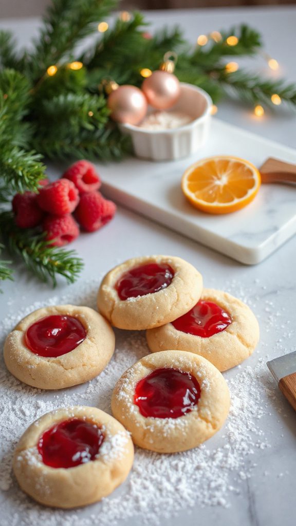 buttery raspberry jam cookies