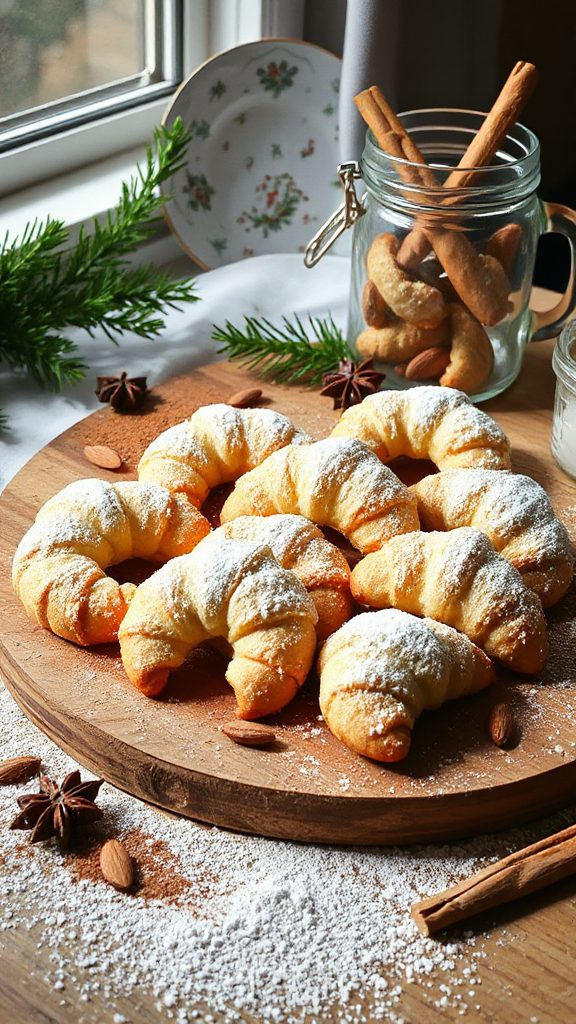 buttery vanilla crescent cookies