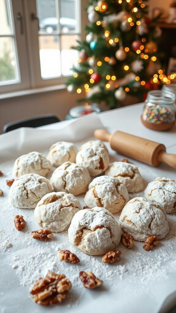 buttery walnut snowball cookies