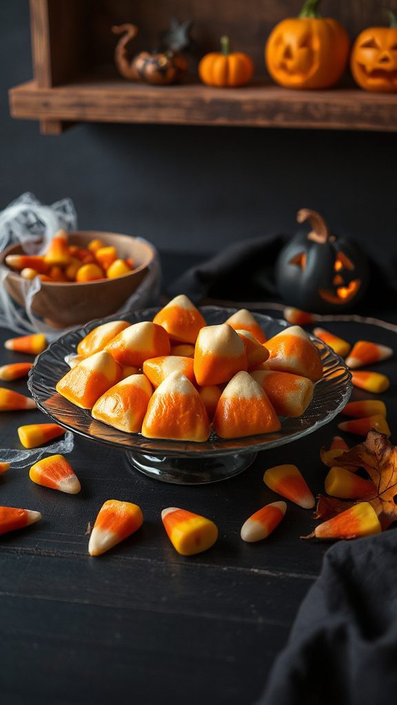 candy corn nutty treats