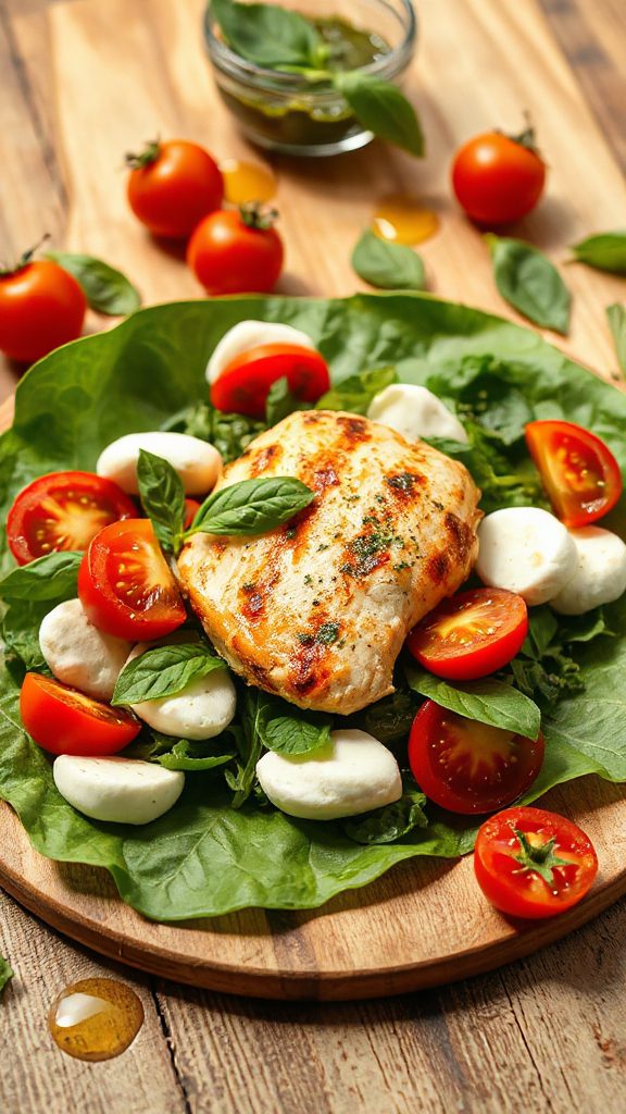 caprese chicken wrap delight
