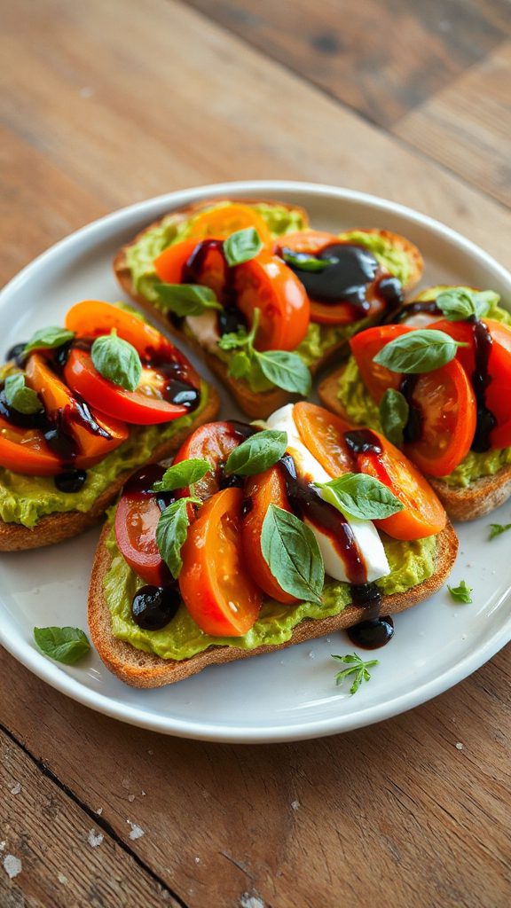 caprese inspired avocado toast
