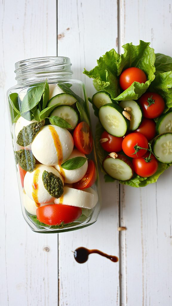 caprese salad jar recipe
