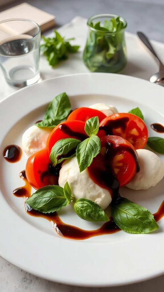 caprese salad with balsamic