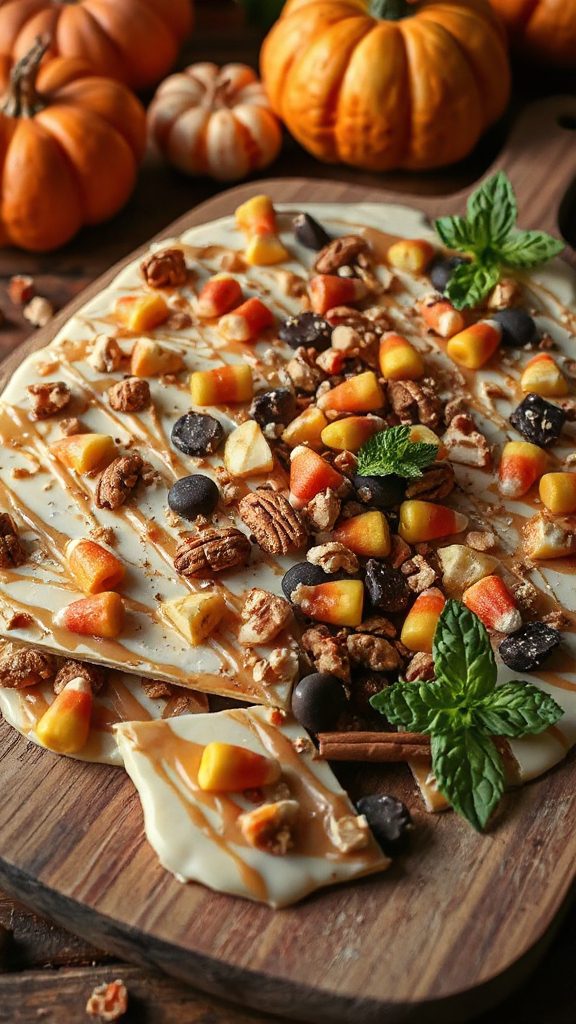 caramel apple candy bark