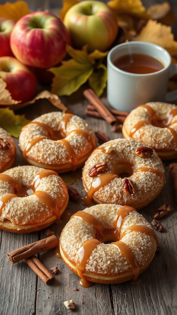 caramel apple cider donuts