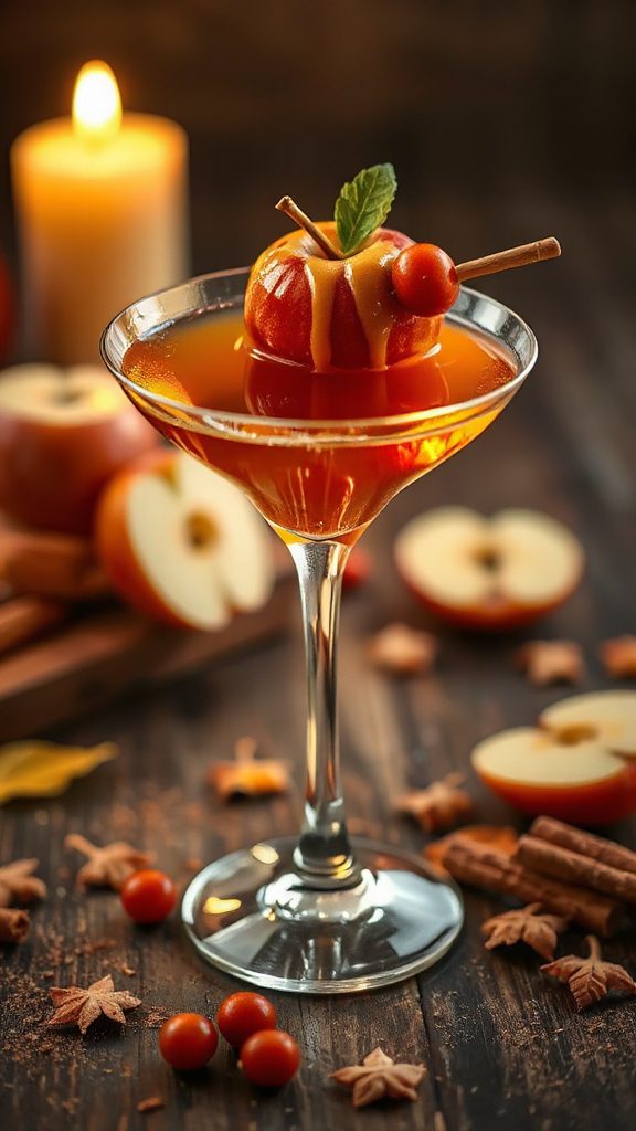 caramel apple cider martini