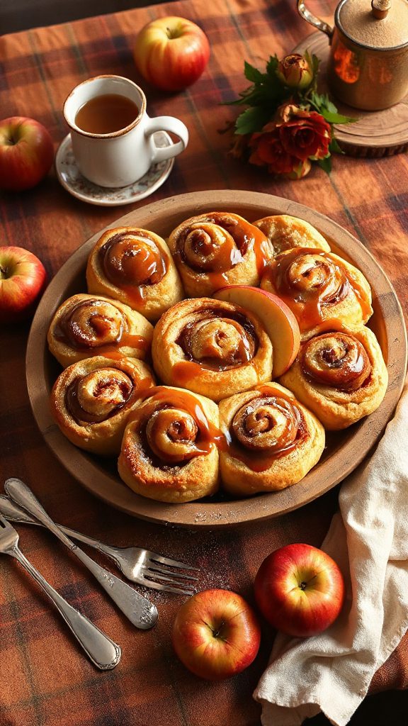 caramel apple cinnamon rolls