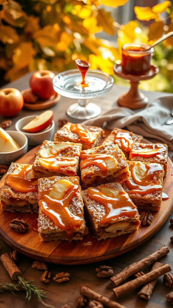 caramel apple cookie bars