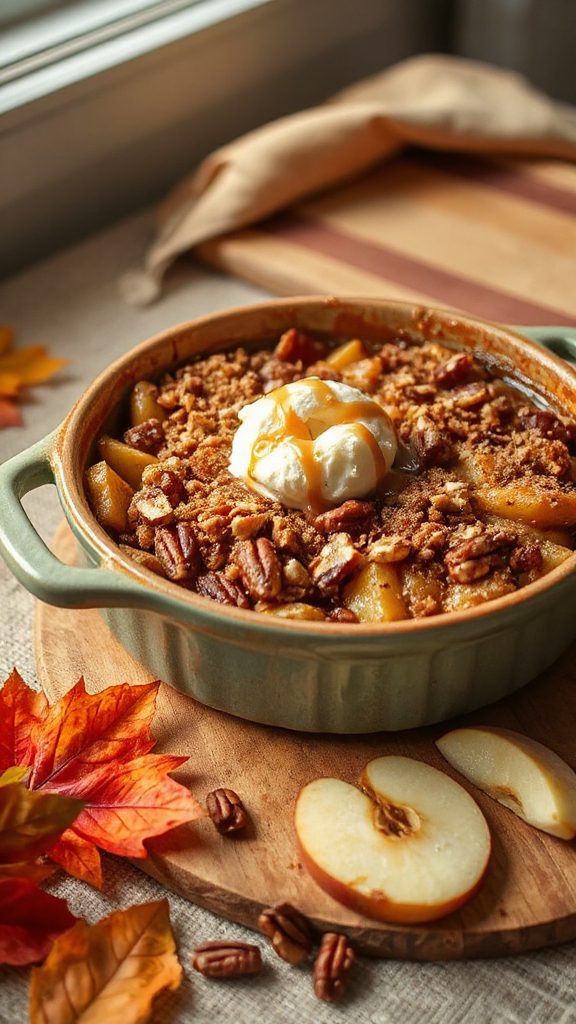 caramel apple crisp dessert