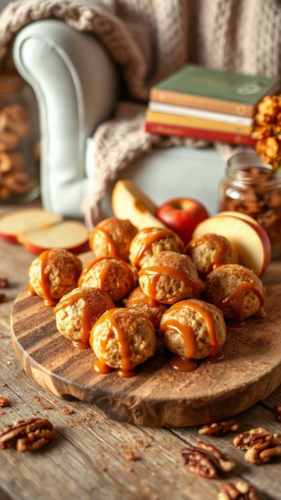 caramel apple energy bites