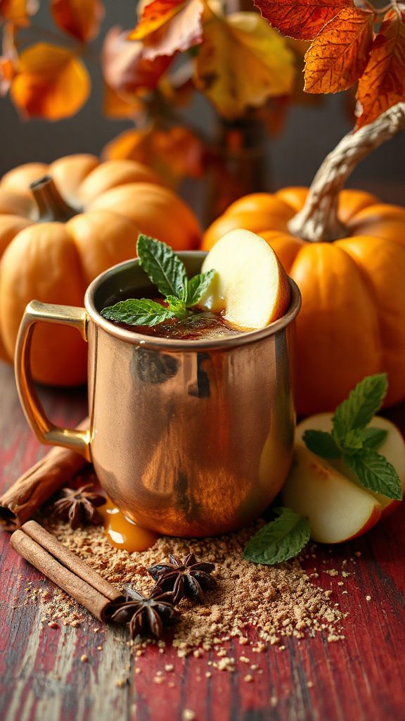 caramel apple mule cocktail