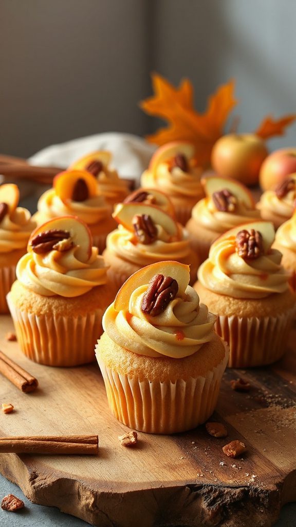 caramel apple pie cupcakes