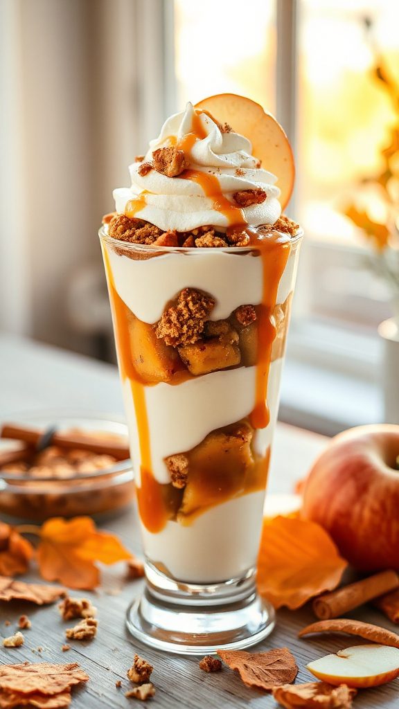 caramel apple pie parfait
