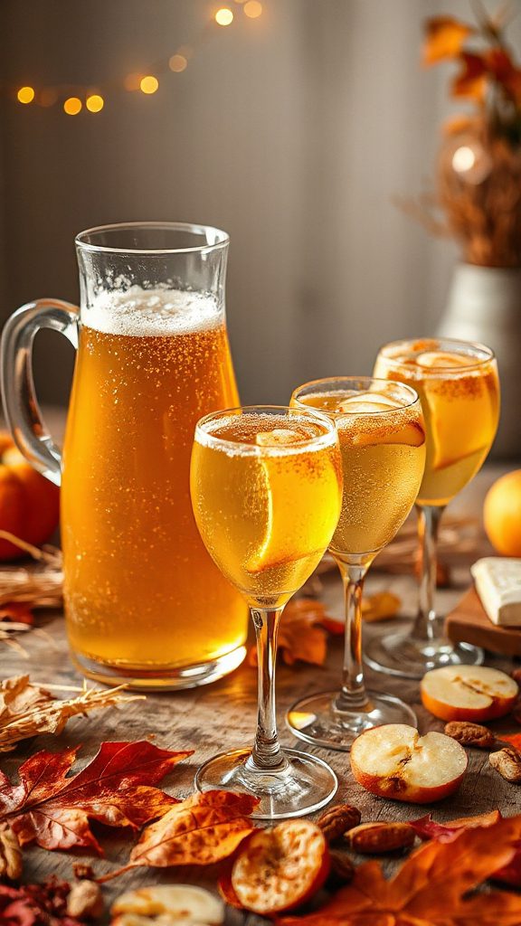 caramel apple sparkling cocktail