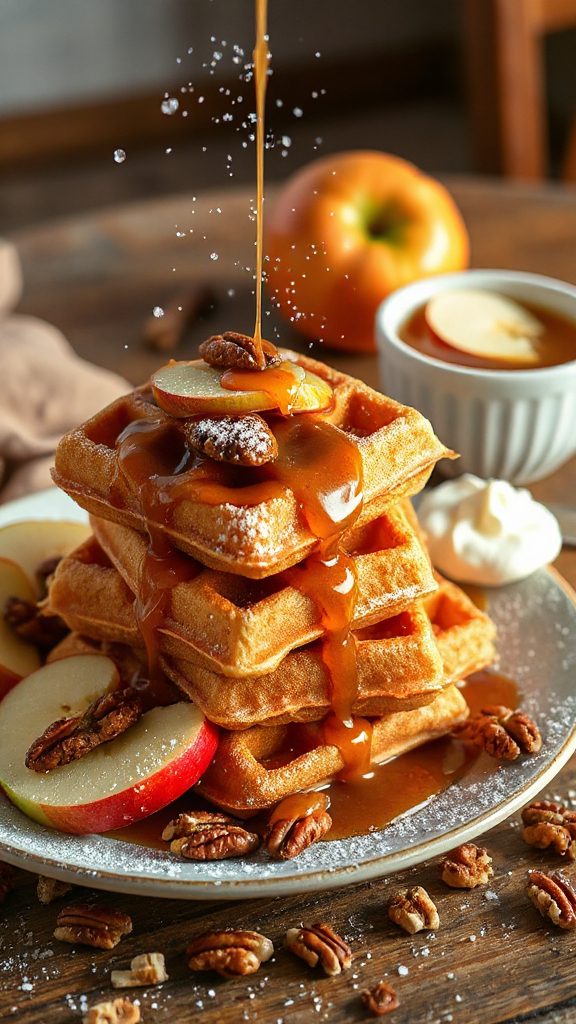 caramel apple waffle delight
