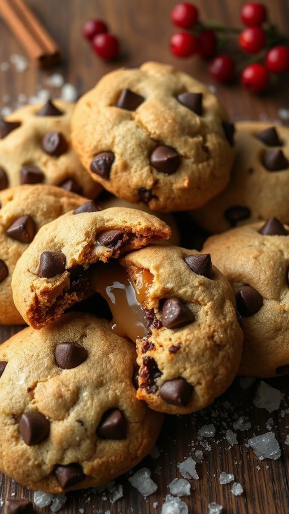 caramel filled chocolate chip cookies