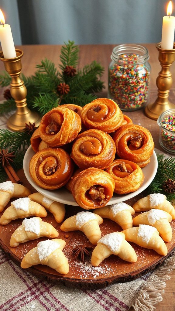 caramel filled nut pastries