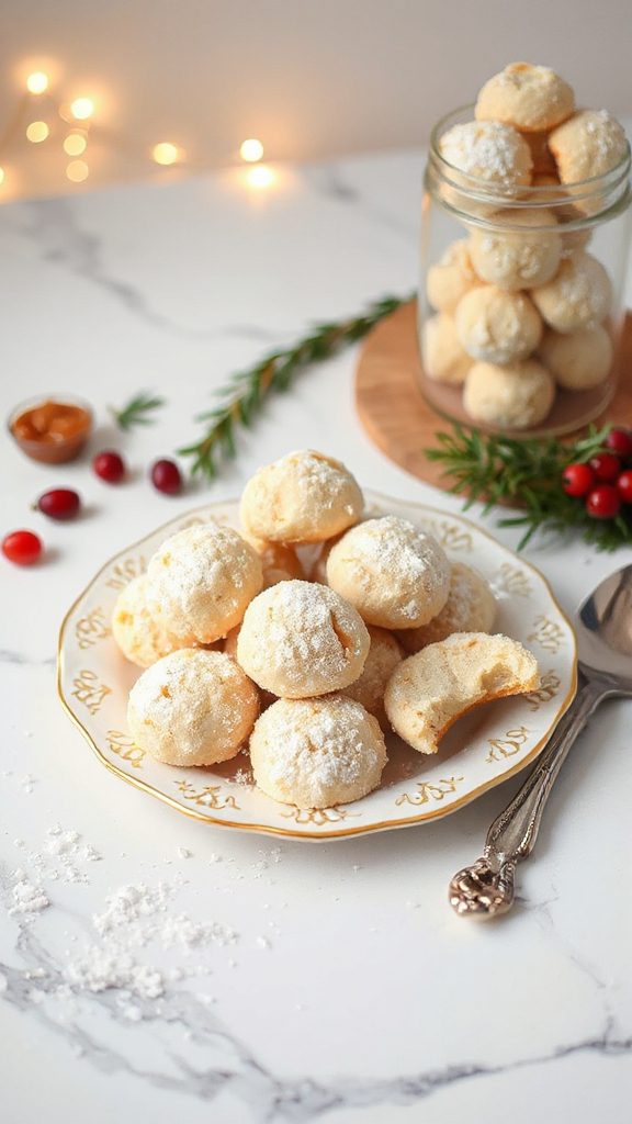 caramel flavored snowball cookies
