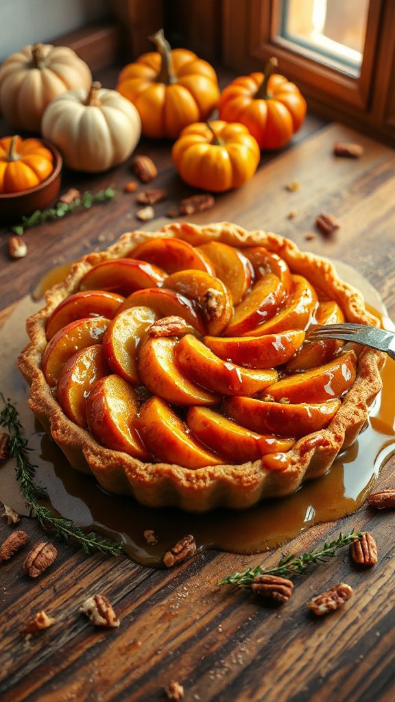 caramel maple apple tart