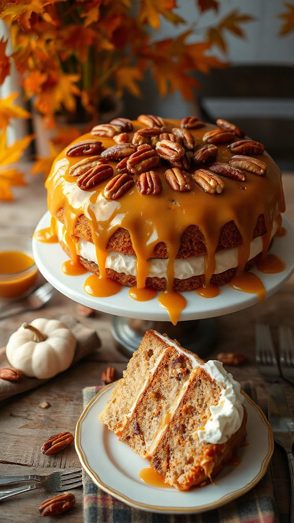 caramel pecan sheet cake