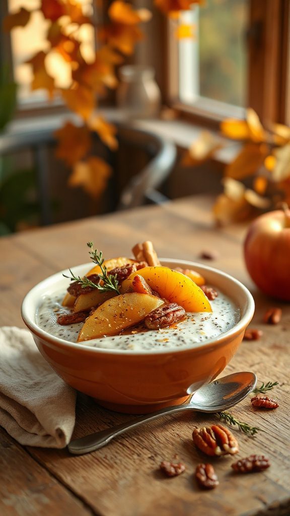 caramelized apple chia bowl