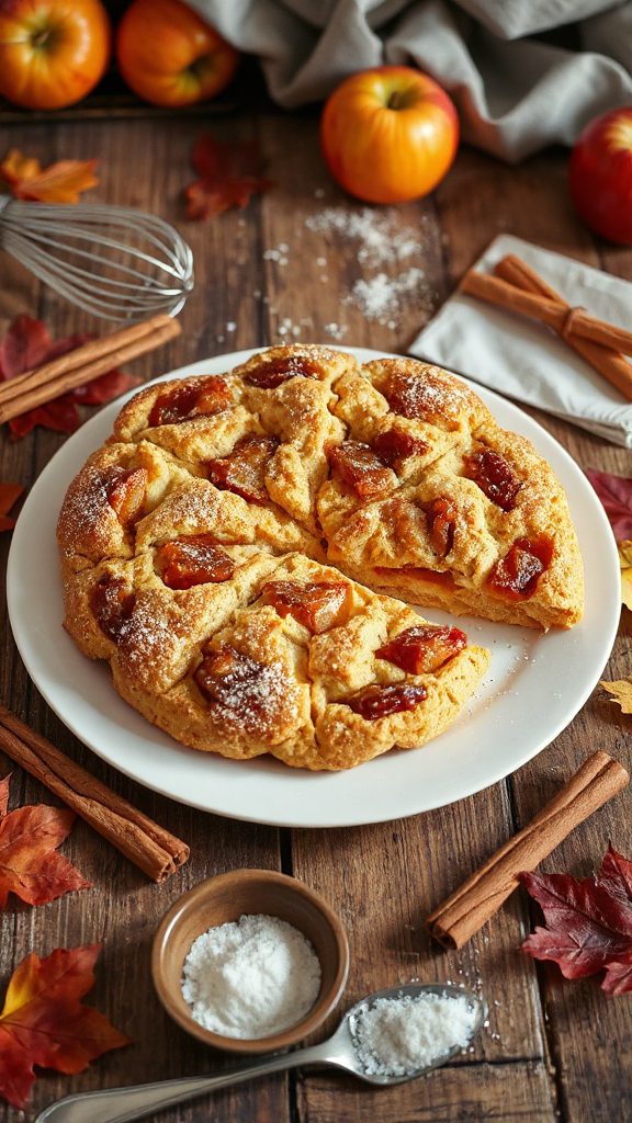 caramelized apple cinnamon scones