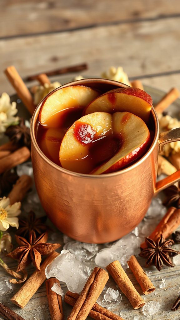 caramelized apple gin cocktail