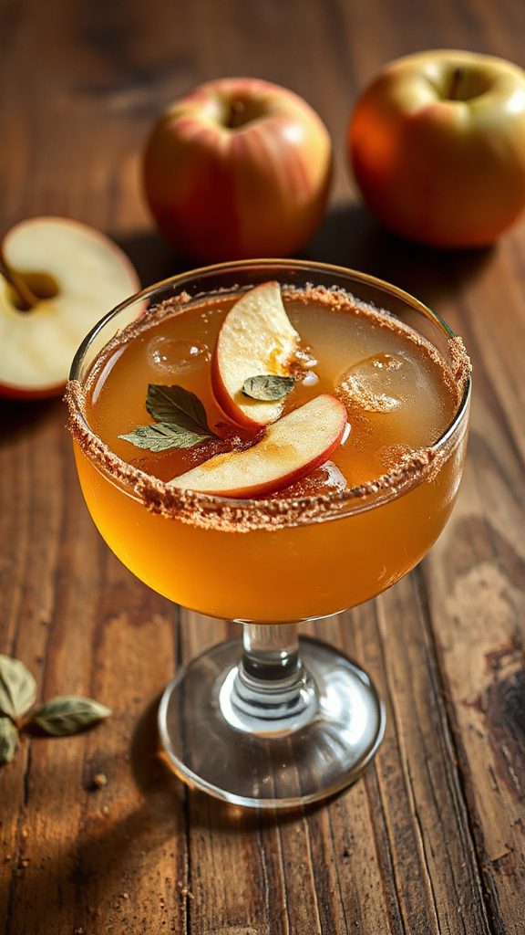caramelized apple honey cocktail