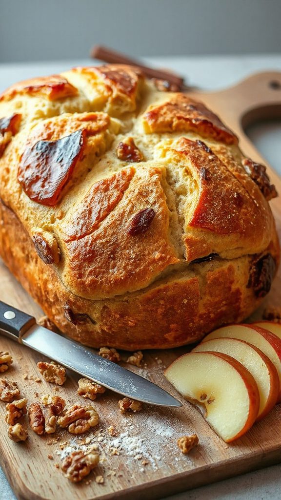 caramelized apple walnut bread