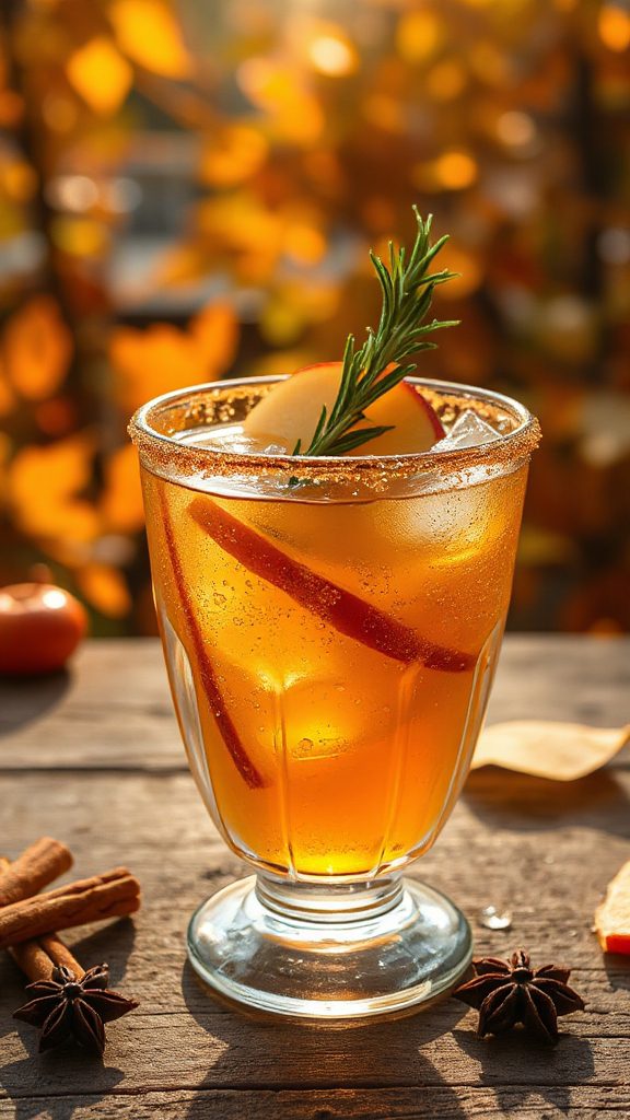 caramelized fall inspired fizzy cocktail