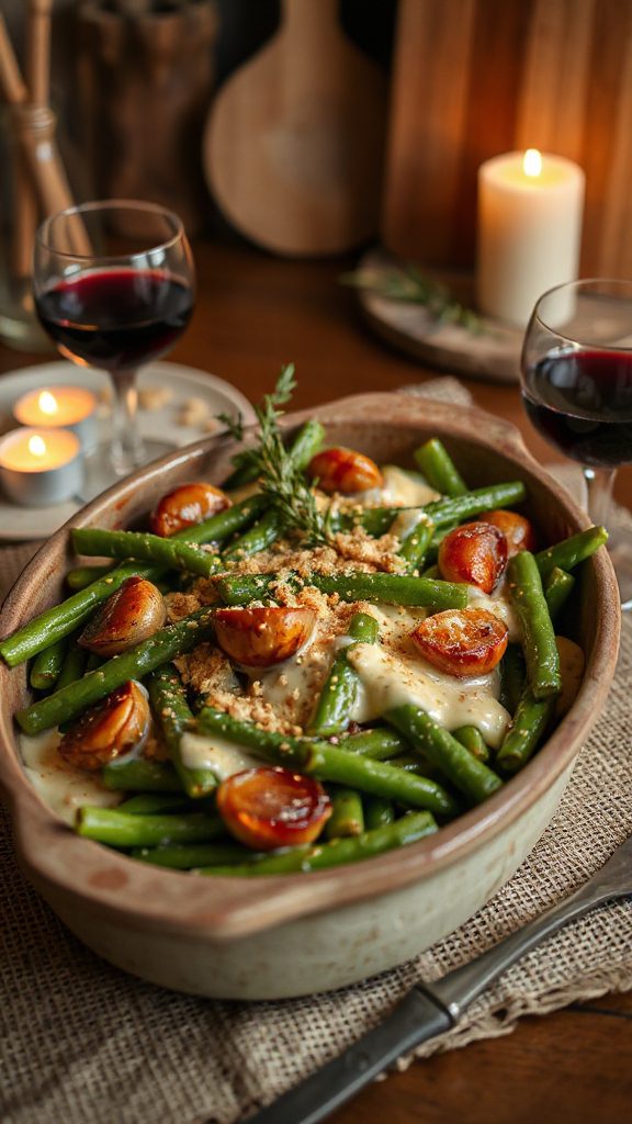caramelized garlic green beans