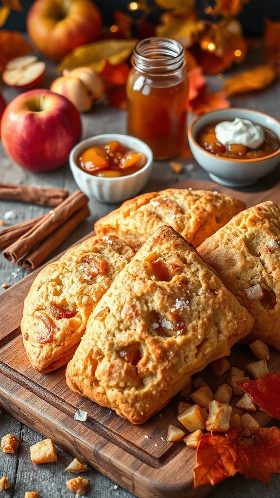 caramelized maple apple scones