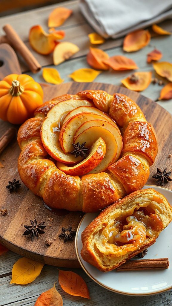 caramelized pumpkin apple pastry